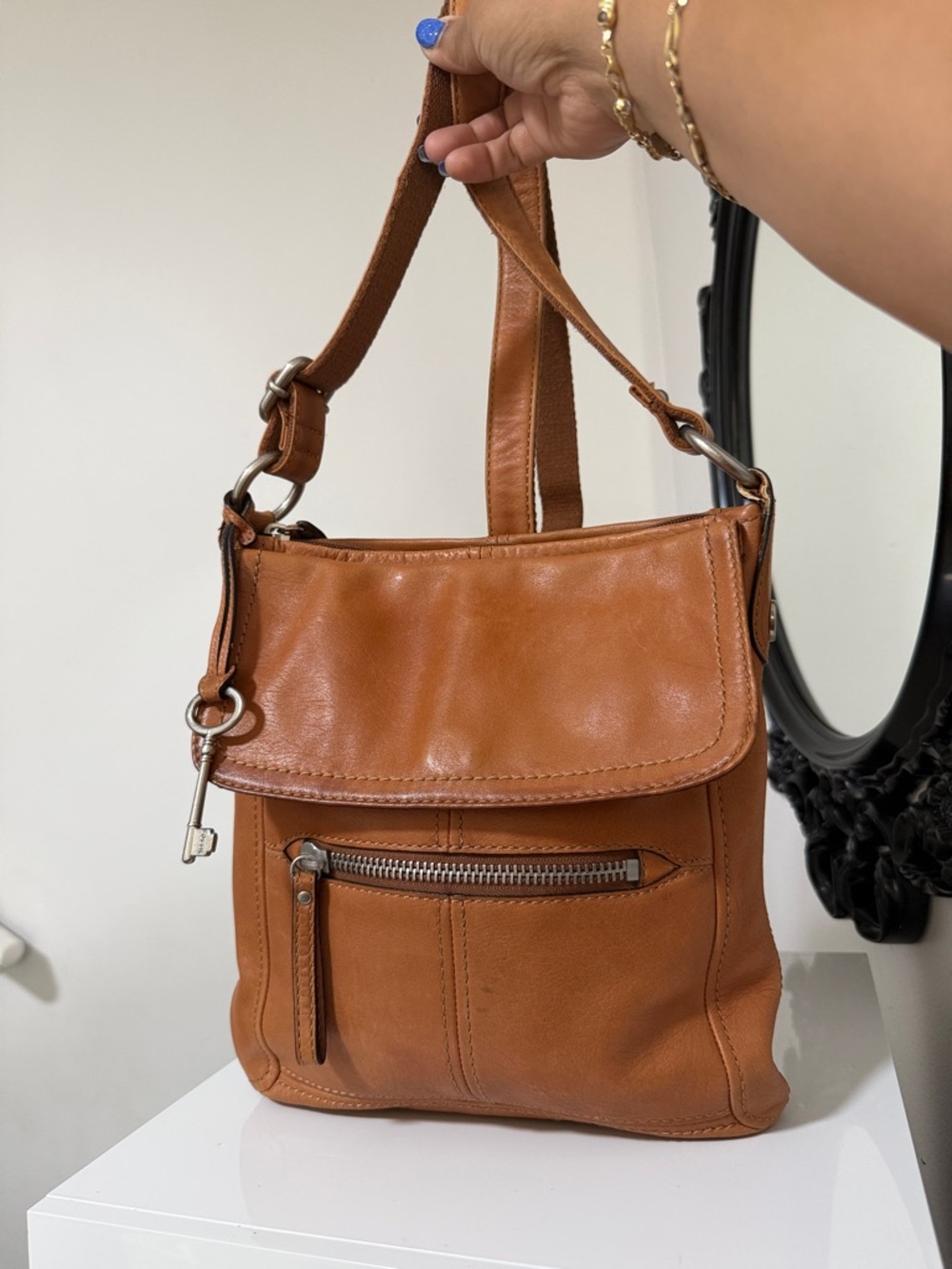 FOSSIL LONG LIVE VINTAGE  Hanover Messenger Bag ZB2869 Leather Vintage